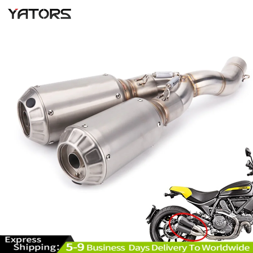 Für DUCATI SCRAMBLER 800 2015-2021 Auspuffanlagen Auspuffrohr Mittelrohr Schalldämpferrohr – Detail 1