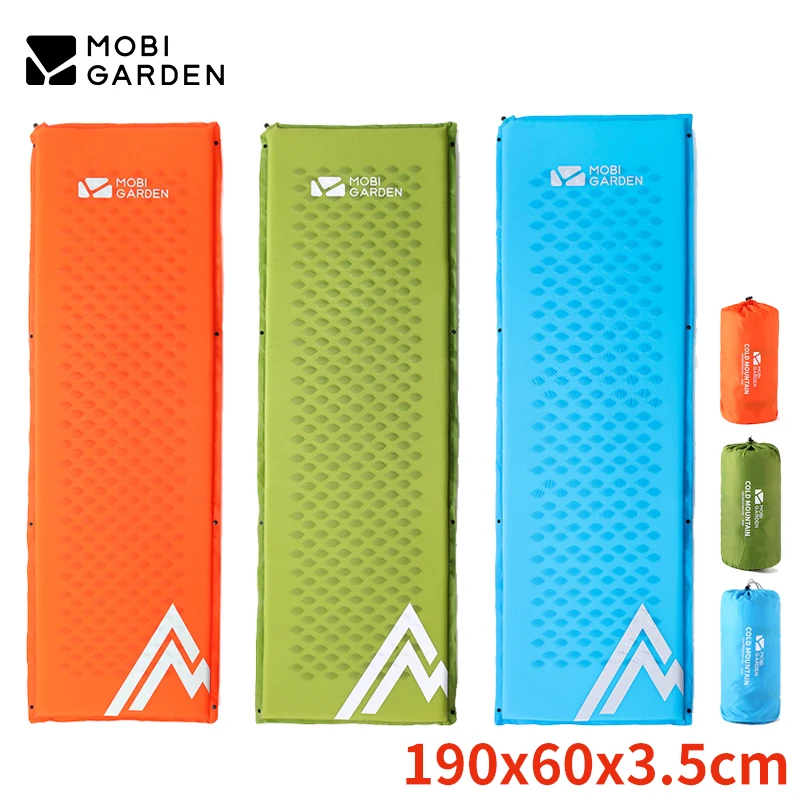 MOBI GARDEN Outdoor Automatic Inflatable Pad Splice 3.5CM Thickening Portable Ultralight Camping Climbing Moisture-proof Pad