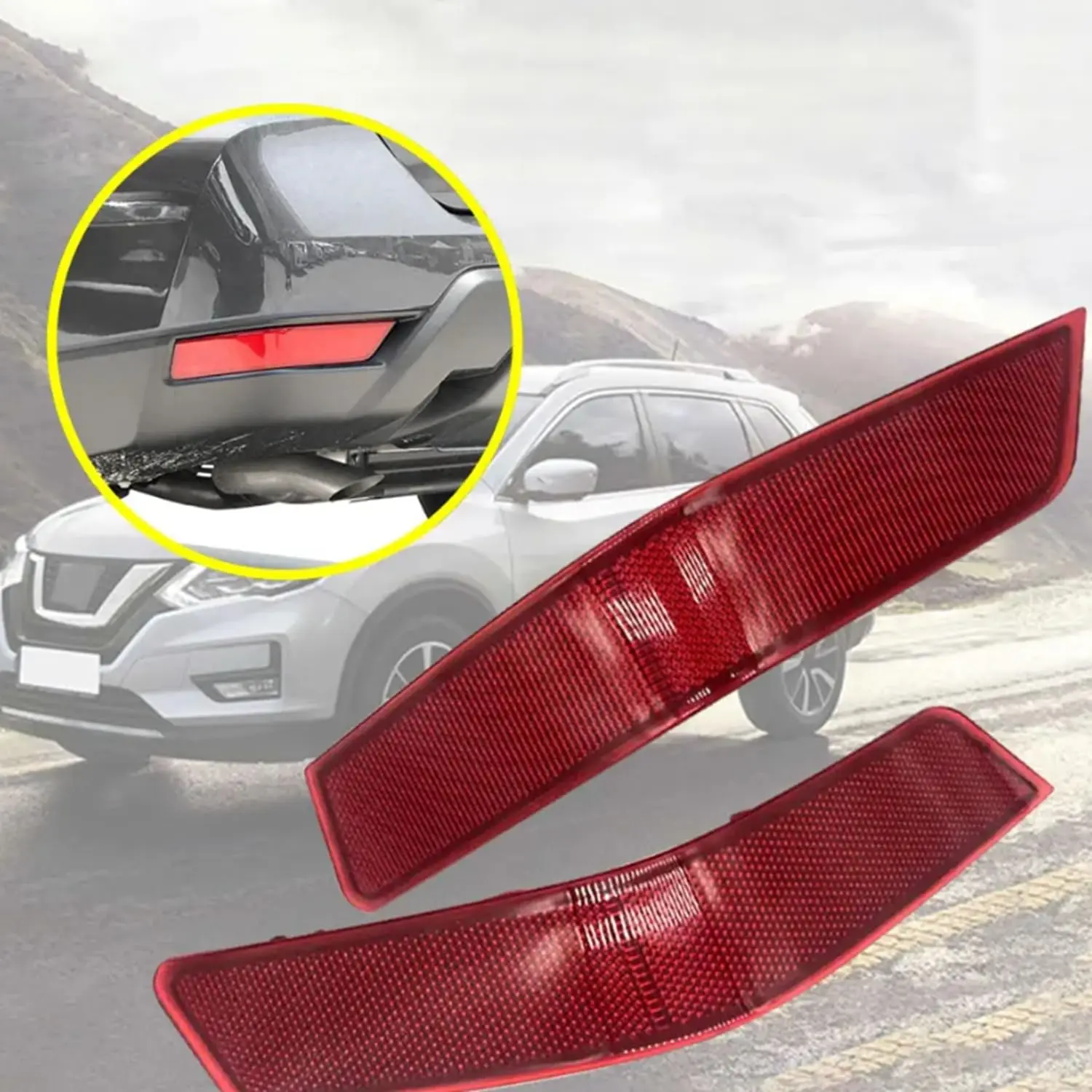 

265606FV0A 265656FV0A Rear Bumper Reflector Light For Nissan Rogue 2017 2018 2019 2020 Side Marker Light 26565-6FV0A 26560-6FV0A