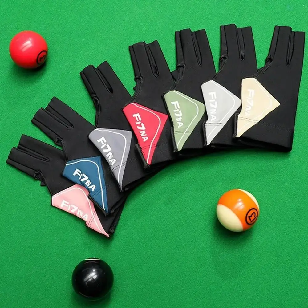 

Breathable Billiards Gloves Left Hand Quick Drying Three-finger Gloves Anti-slip Sweat Proof Snooker Cue Glove Pool Cue