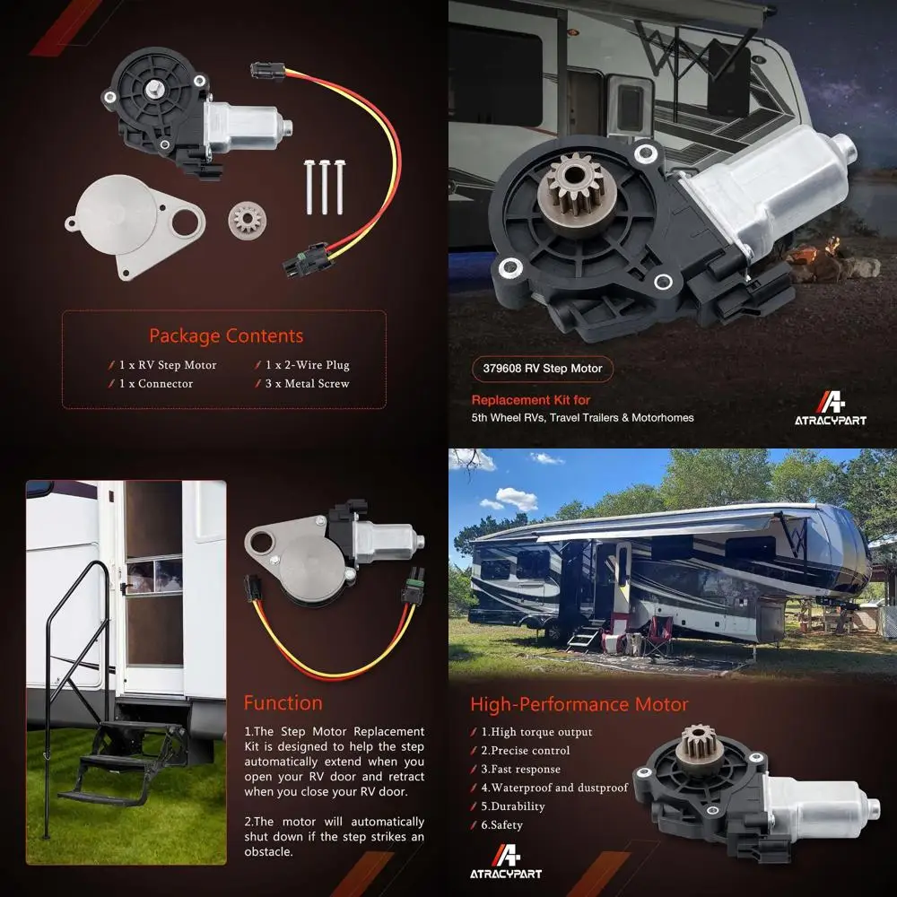 طقم استبدال محرك RV لـ Pre-IMGL/9510، محرك خطوة الدخول متوافق مع سلسلة خطوات كهربائية أوتوماتيكية Lippert Kwikee #1