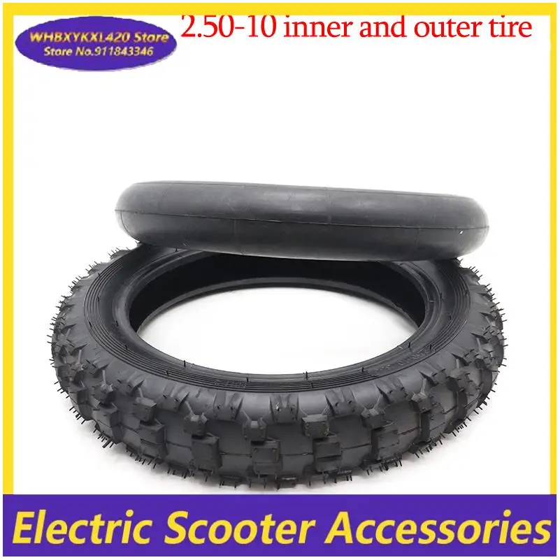 

2.50-10 Front Or Rear Wheel Tire Out Tyre with Inner Tube 10inch tires 10" For Motorcycle Motocross Dirt Pit Bike