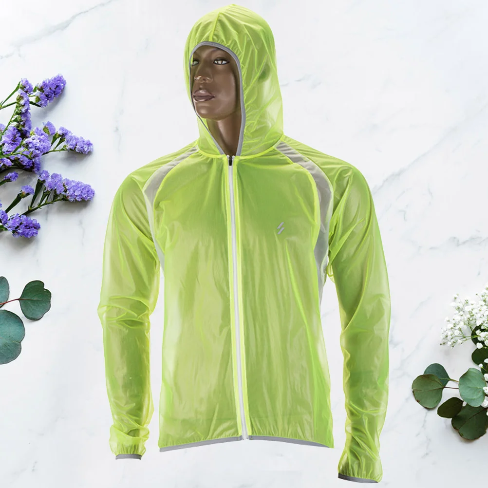 1Pcs Cycling Raincoat Lightweight Waterproof Breathable Reflective Rain Poncho Outdoor Riding Hiking Rainwear for Men Women 3xl