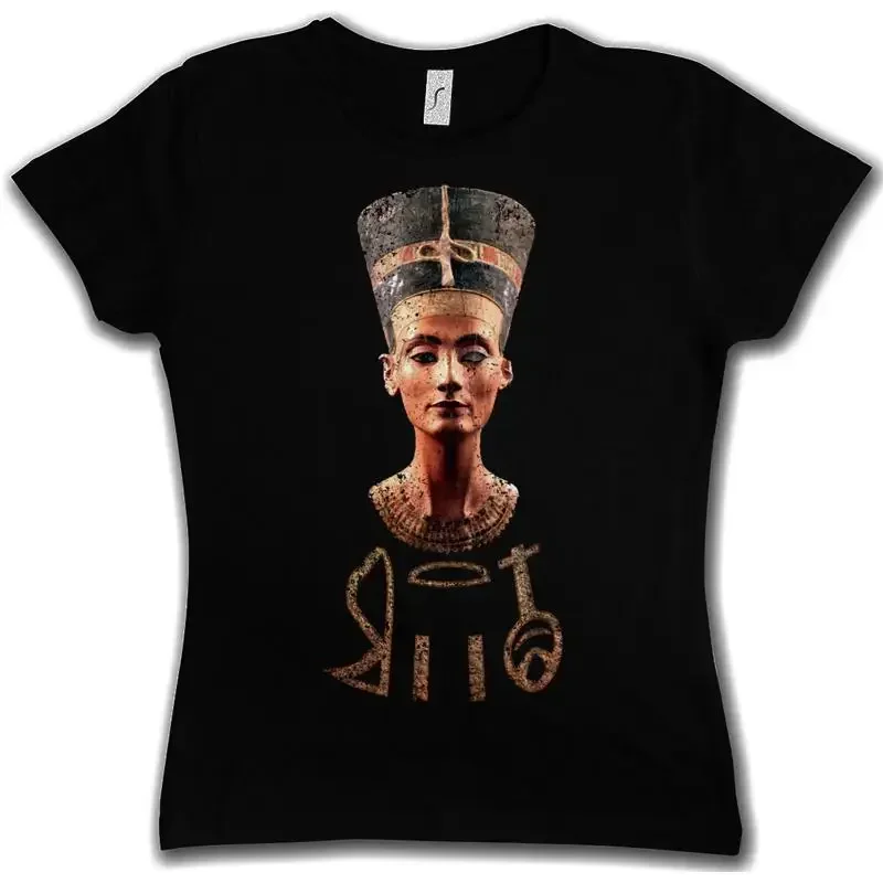 NEFERTITI VINTAGE WOMAN T SHIRT Egytian Pharao Nofretete Echnaton Egypt Mummy