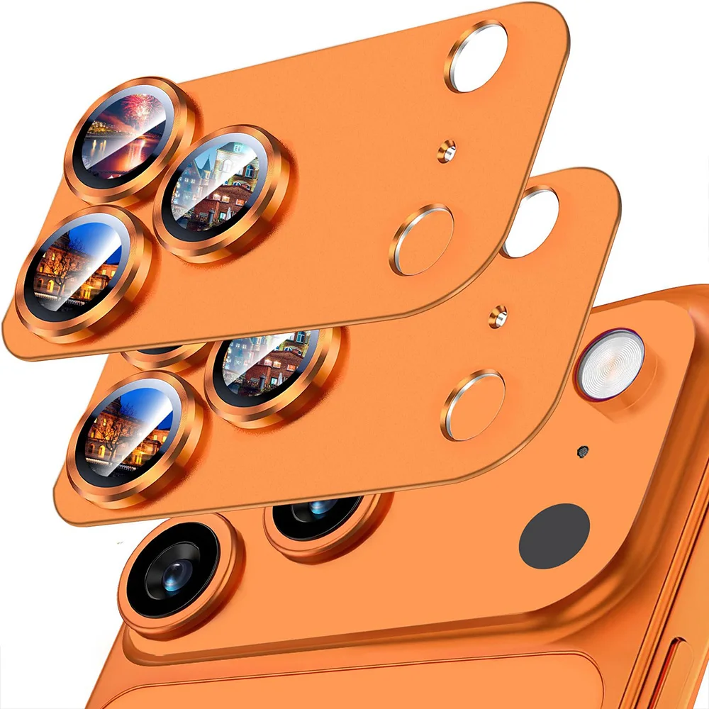 1-2 Peças Protetor de Lente de Câmera para iPhone 17 Pro/ iPhone 17 Pro Max, Película Protetora de Tela de Câmera em Vidro Fosco de Metal AR+AF