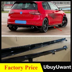For VW Golf 7 MK7 Golf 7.5 MK7.5 TSi TDi R-Line 2014-2017 GOLF 4PCS T C R Style ABS Racing Car Bodykit Side Skirts