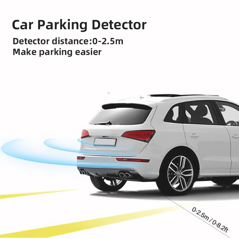 Kit de Sensor de estacionamiento LED Parktronic para coche, Radar múltiple, pantalla de retroiluminación, sistema de Detector de Monitor de respaldo