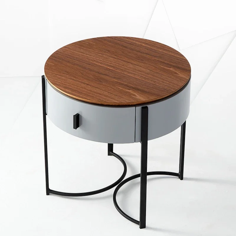 Bedside cabinet, luxurious and minimalist, popular on the internet, designer style storage, bedside cabinet, hotel circular