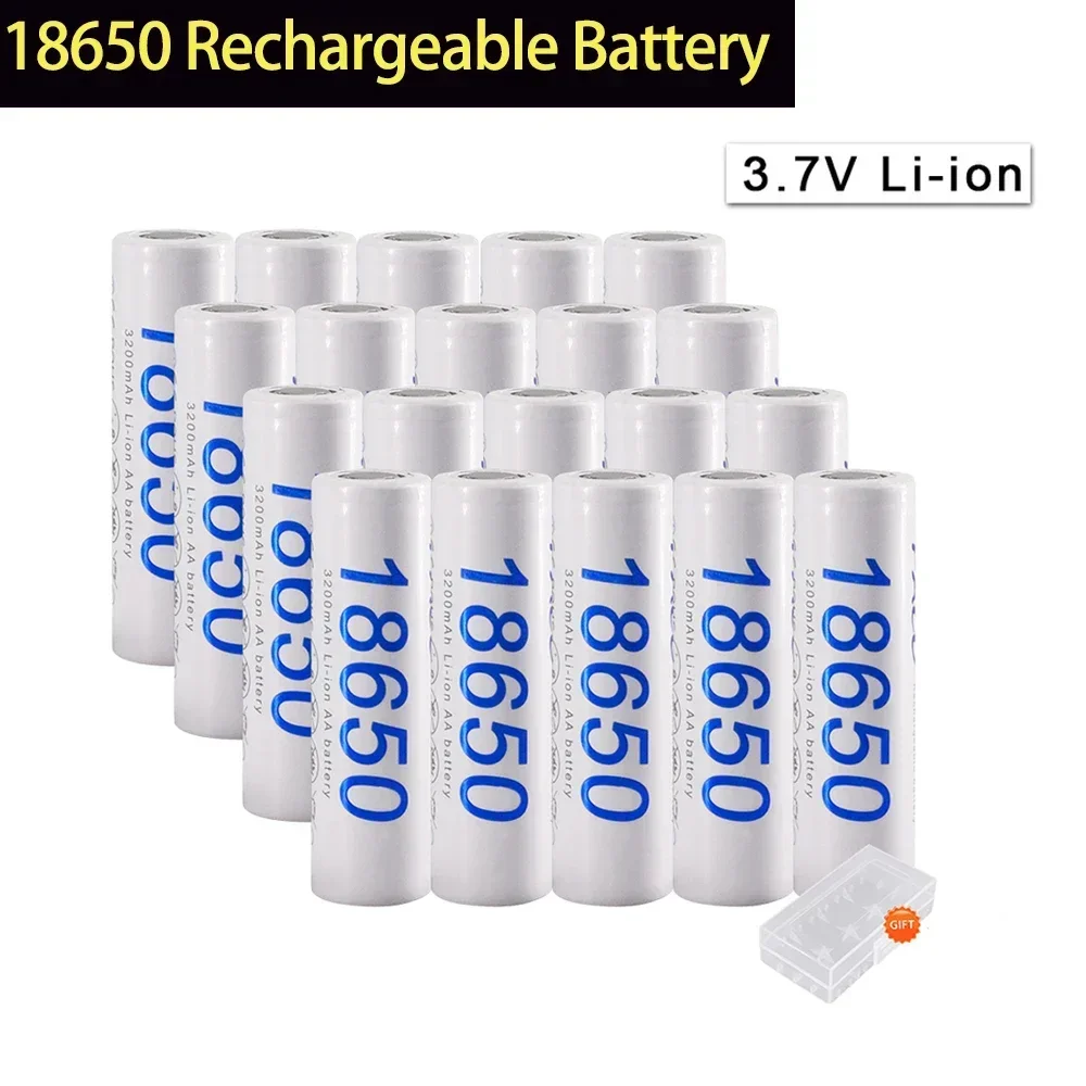 PALO 18650 wiederaufladbarer Lithium-Akku, 3,7 V, 3200 mAh, 18650 Li-Ion-Akku für Taschenlampen, Elektrowerkzeuge, 32 A Hochstrom-Batterien