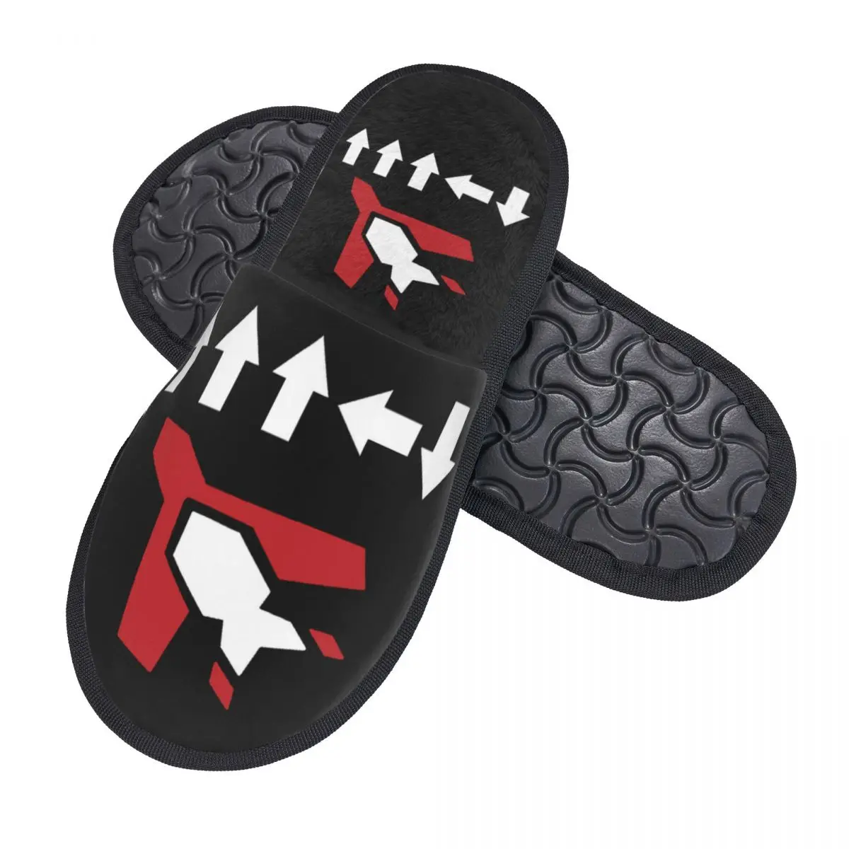 Custom H-Helldivers Aircraft Logo Guest Slippers for Bedroom Women House Slipper