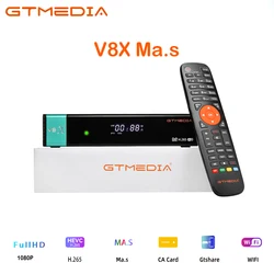 GTMEDIA-receptor de satélite V8X HD 1080P, decodificador satelital con DVB-S/S2/S2X, compatible con tarjeta Sat a Gtplayer CA, receptores de TV