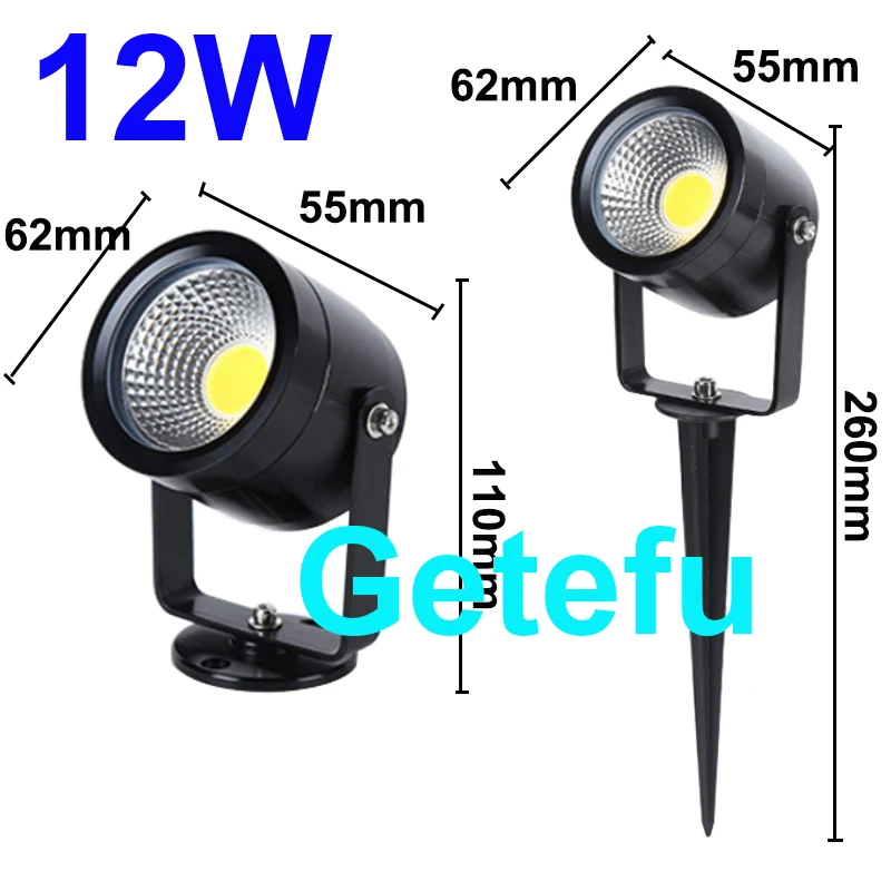 COB LED Rasenlampe 7W 9W 12W Außenbeleuchtung Landschafts-Spike-Spotlight für Baum Wege Garten Beleuchtung Dekoration Außenflutlichter – Detail 7