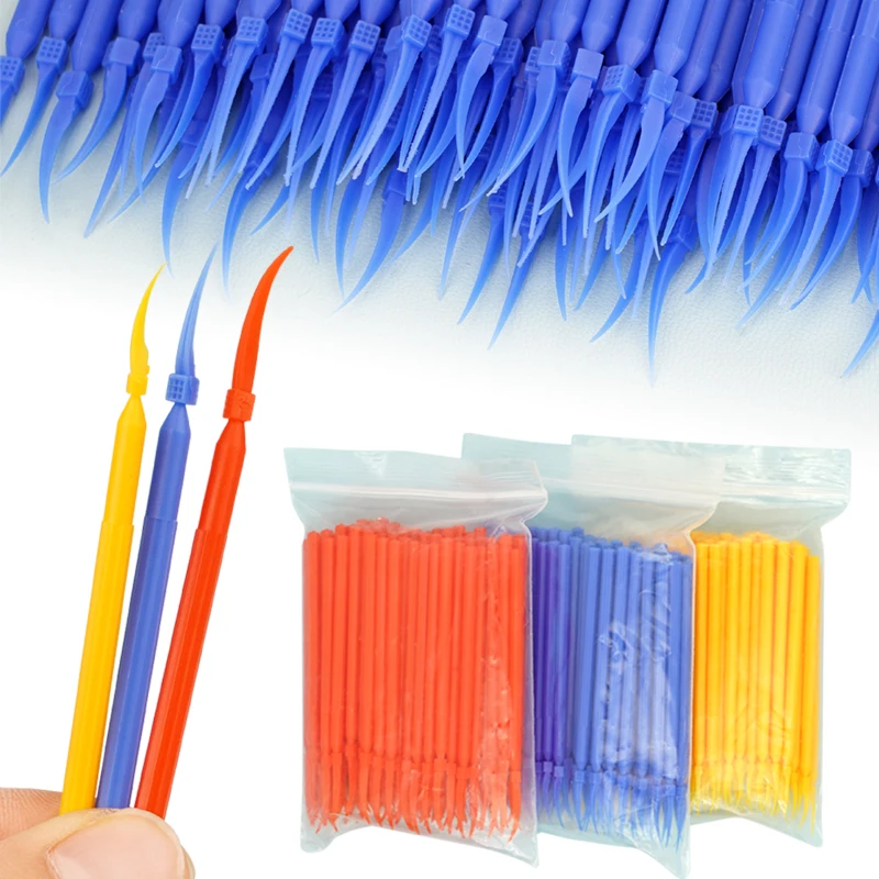 

100pcs/pack Dental Tooth Gap Wedges Long Handle Disposable Dental Wedges Material Medical Plastic Accessories