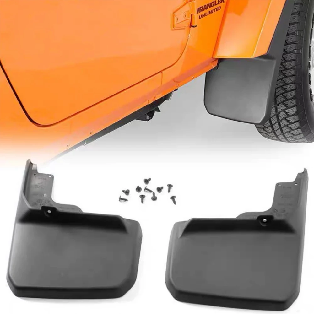J192 Mud Flaps 4 pcs Mudguards Splash Guards Fender For Jeep Wrangler JK 2007-2017