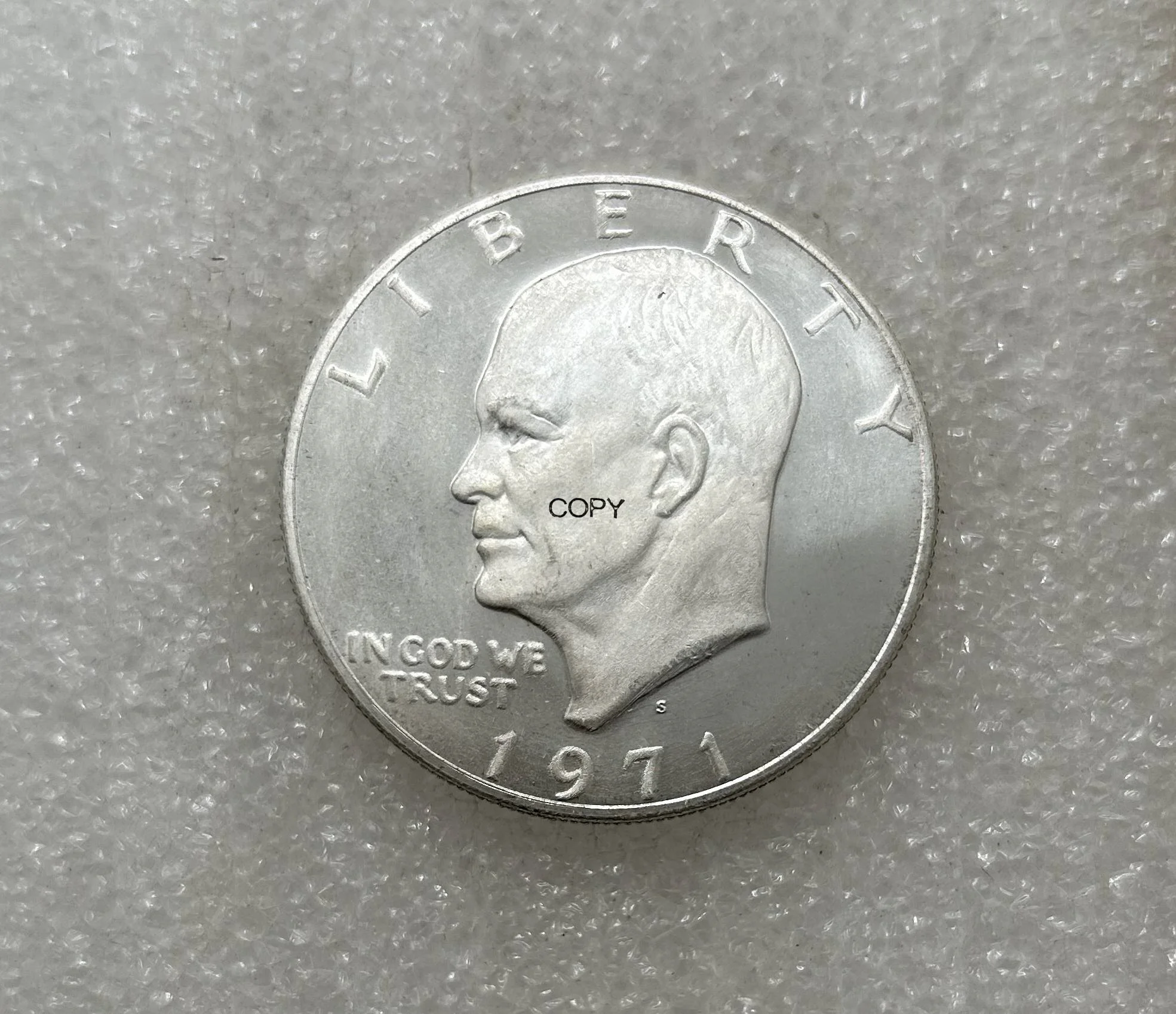 United States America 1971 S Liberty In God We Trust US 1 One Dollar President Eisenhower Cupronickel Silver Plated Copy Coin