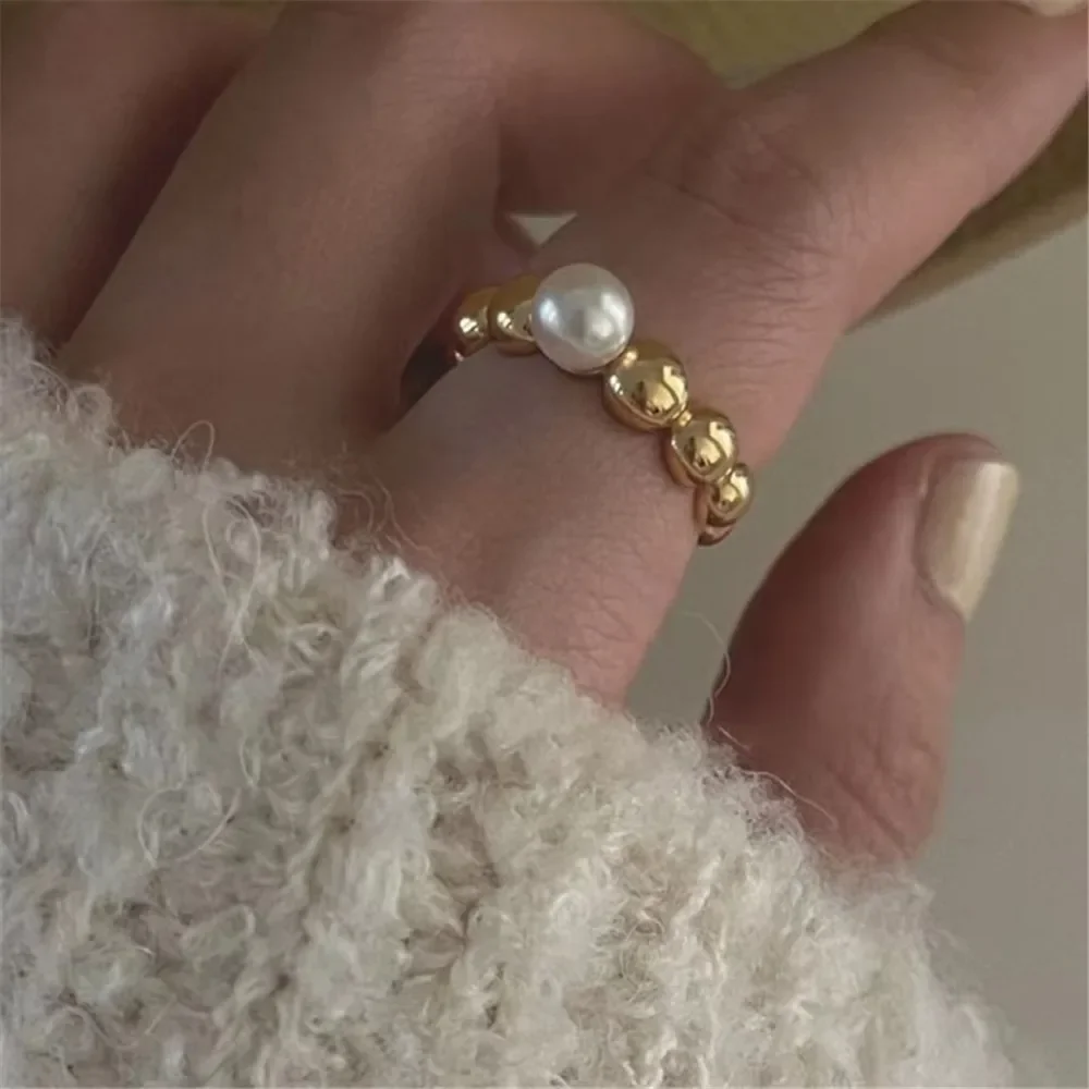 

Wholesale Classic Ring Accessorie Settings Adjustable Blank Pearl Ring Setting Base For Women Diy Jewelry Making J077