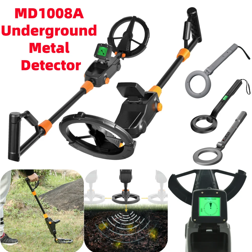 MD1008A LCD Underground Metal Detector Hunter Gold Digger Treasure Finder Seeker Gold Digger Treasure Hunter Kids Toys Detector