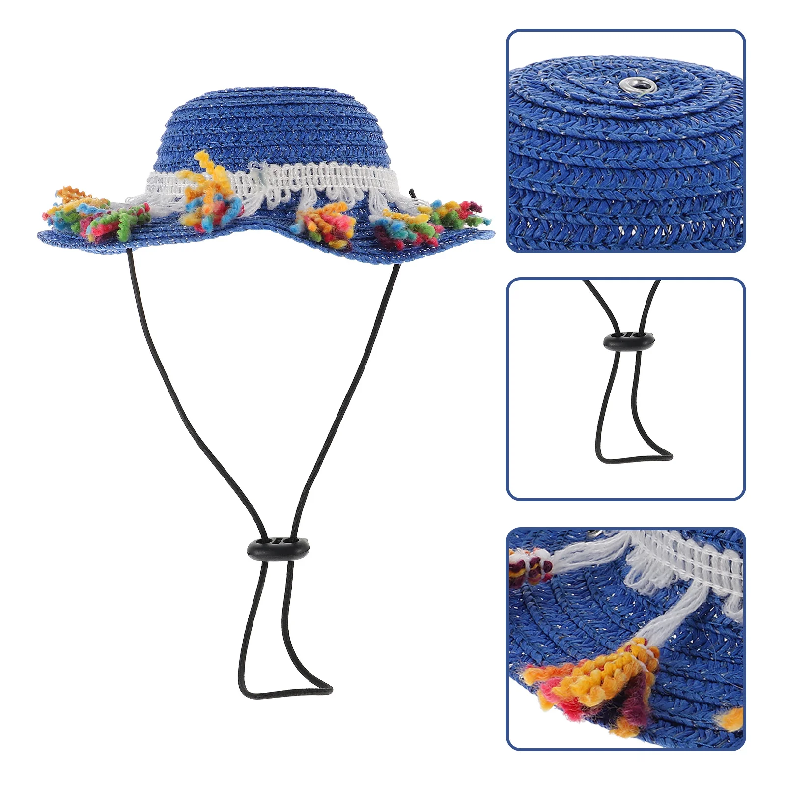 

Straw Lightweight Woven Dog Cat Party Accessory Fashion Sun Costume Photo Prop Decorative Pet Dog Party Hat Pet Straw