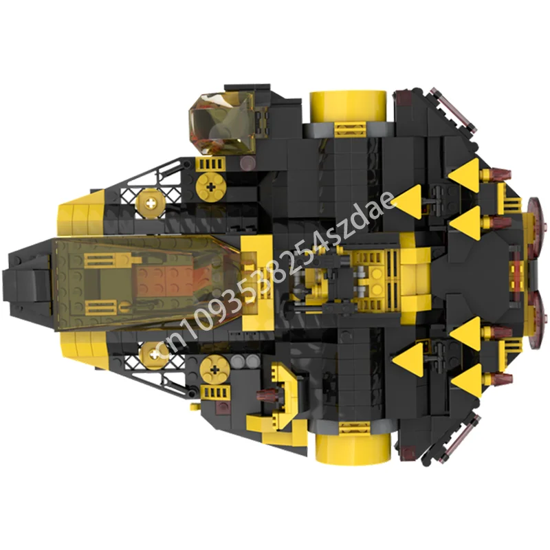 

814 шт. MOC Blacktron Falcon Star Battle строительные блоки развивающие рождественские игрушки подарок сборка STEAM обучение конструкцию