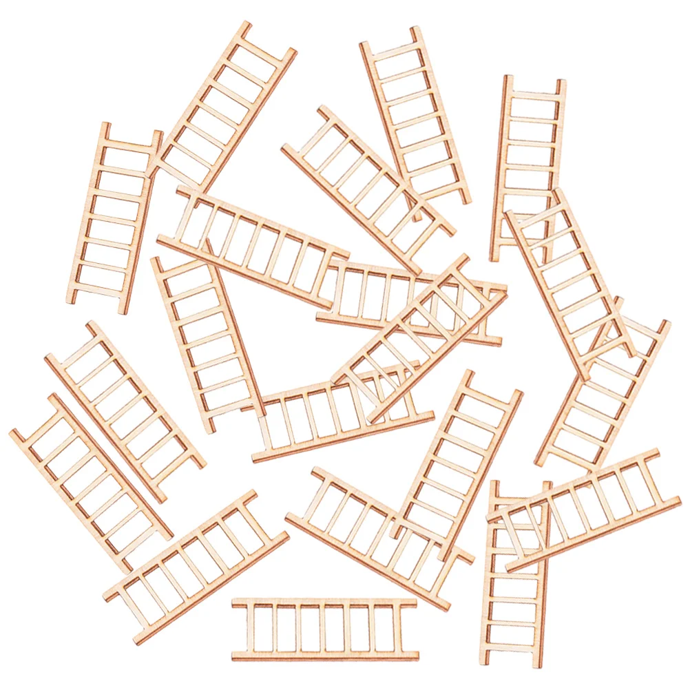 20 Pcs Small Staircase Ornaments Mini Ladder House Ladders DIY Landscape Decor Micro-landscape Adornment Miniature