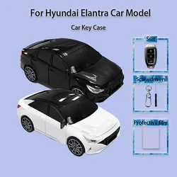 For Hyundai Elantra Key Case Cover Car Model Remote Control Key Holder Fob Keychain Accessories Creative Buckle Surprise Gift