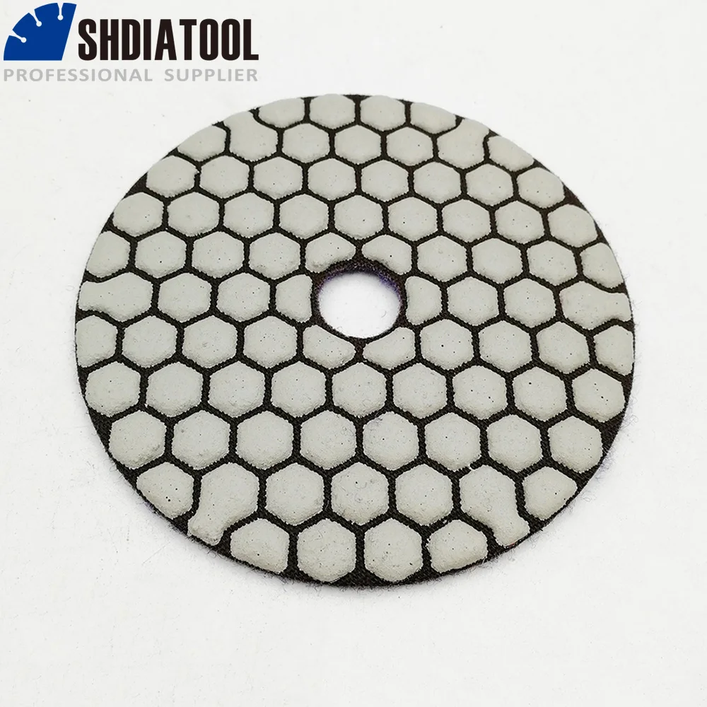 SHDIATOOL 6 stücke Diamant Harz Bond Trocken Polieren Pads Durchmesser 4 zoll/100mm #30 Für Granit Marmor Keramik schleifen Disc