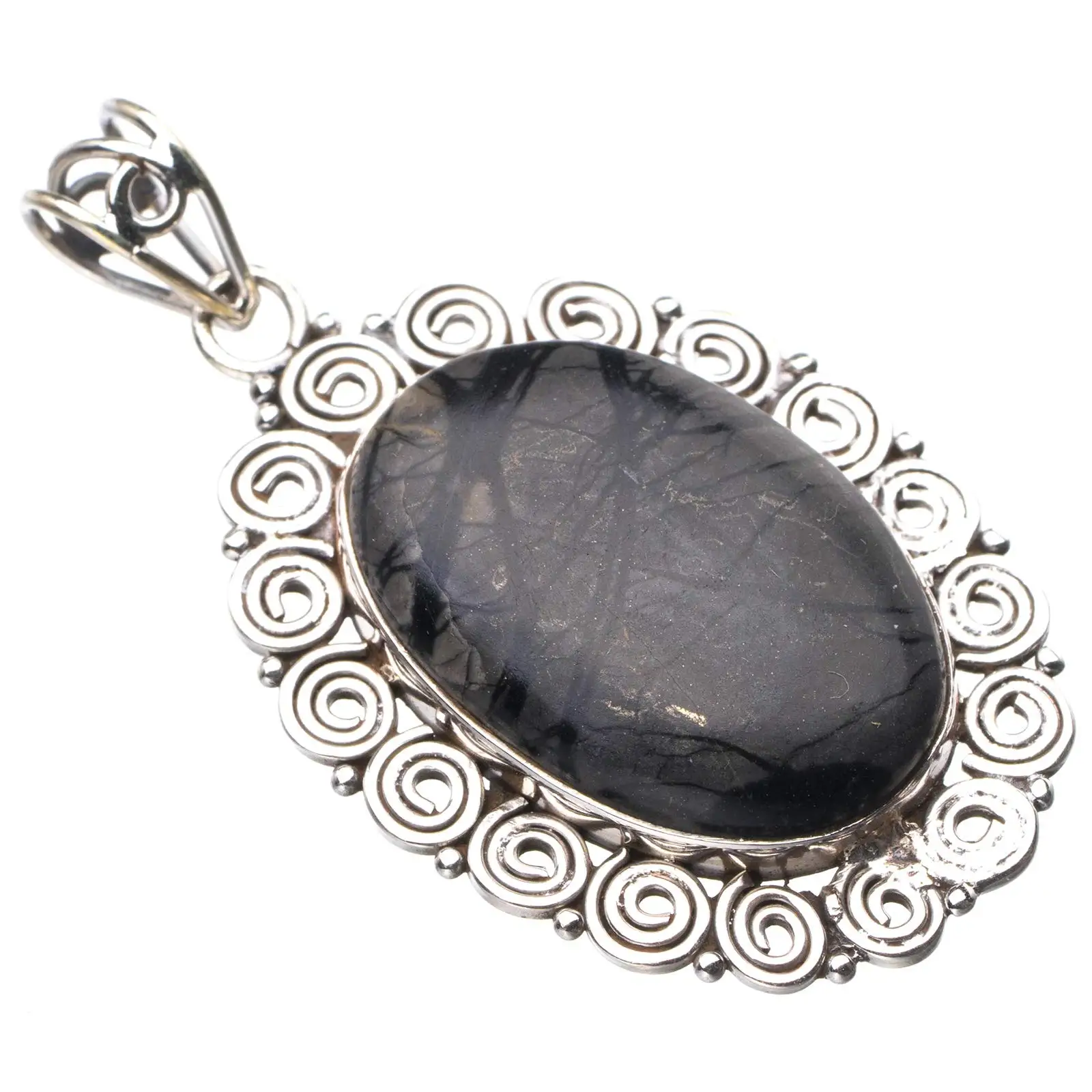 StarGems® Natural Picasso Jasper Handmade 925 Sterling Silver Pendant 2