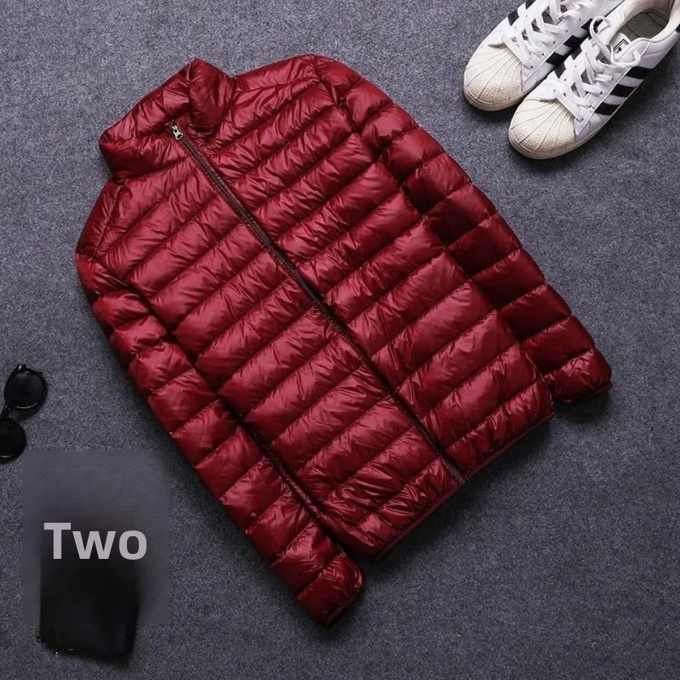 秋冬メンズダウンコットンジャケット軽量ブレッドスタイルお父さん服若者ファッション防水シルクコットン充填