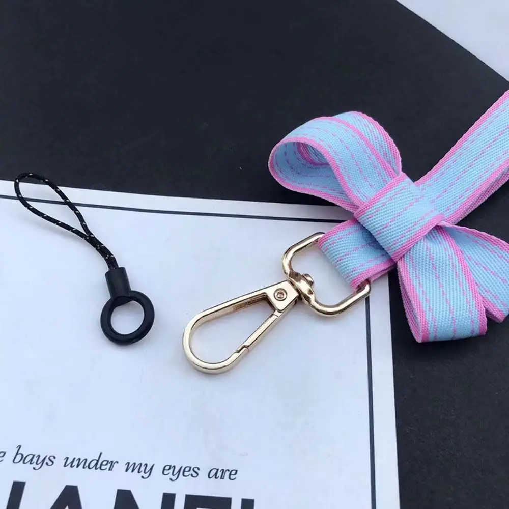 Anti lost Lanyard Bowknot Hang Rope Neckband Lanyard Keys Holder Mobile Phone Straps Neck Strap Phone Lanyard Keychain Lanyard