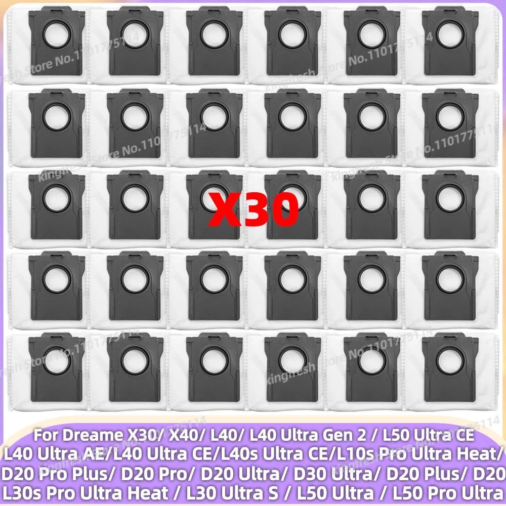 Staubbeutel Kompatibel mit JONR X9 PRO, Dreame X30 X40 X50 L40 L50 L30 s Ultra L10s Pro Heat Gen 2 AE CE D20 D30 Pro Plus / F21 Plus Staubsauger Ersatzteile