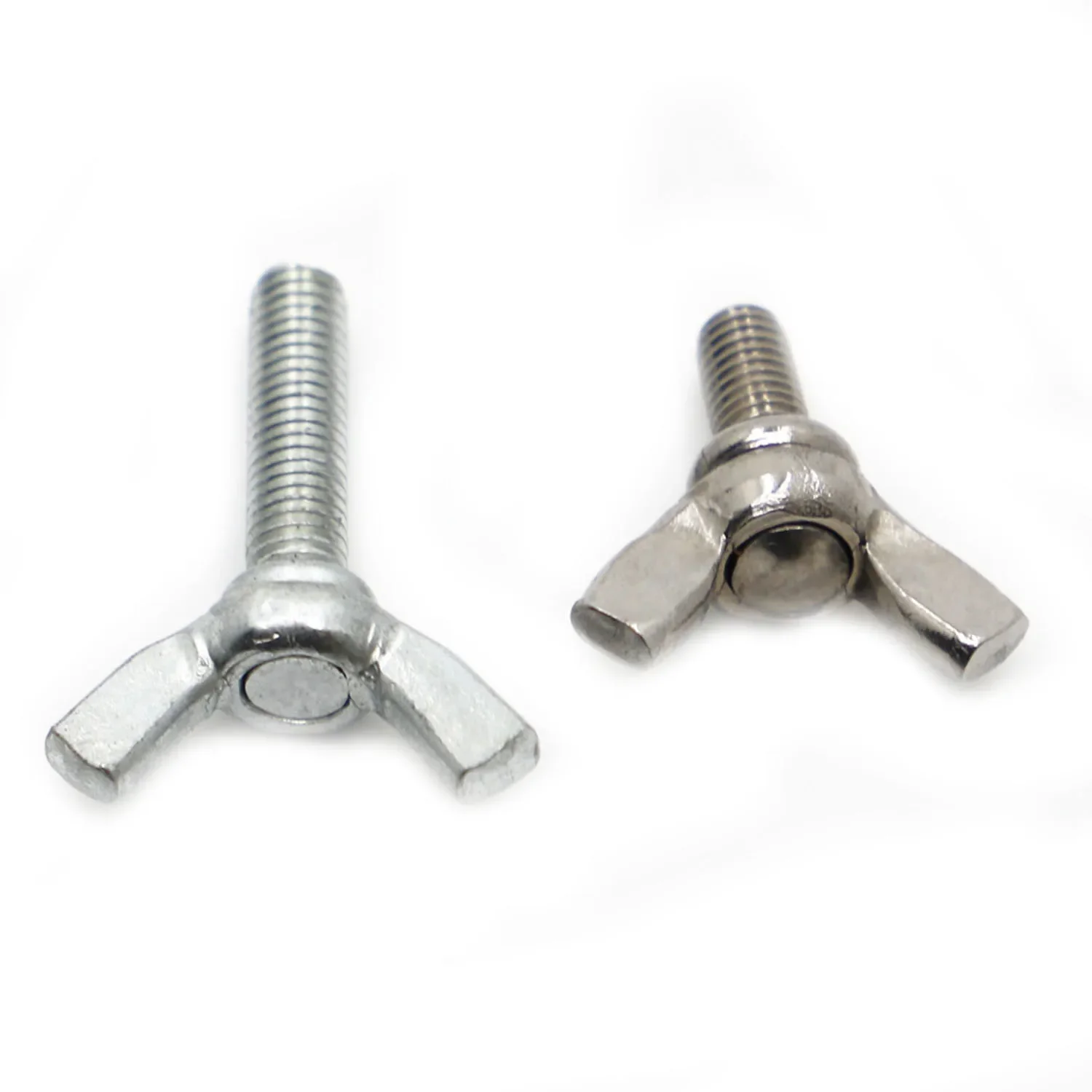 M3 M4 M5 M6 M8 M10 304 Stainless Steel / Galvanized Steel Hand Tighten Adjust Bolt Butterfly Wing Head Thumb Screw DIN316