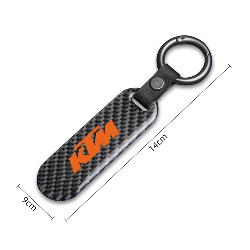 Motorcycle Keychain Keyring Carbon Fiber Auto Logo Pendant Decoration For KTM RC Duke 390 200 790 890 690 250 125 990 Adventure