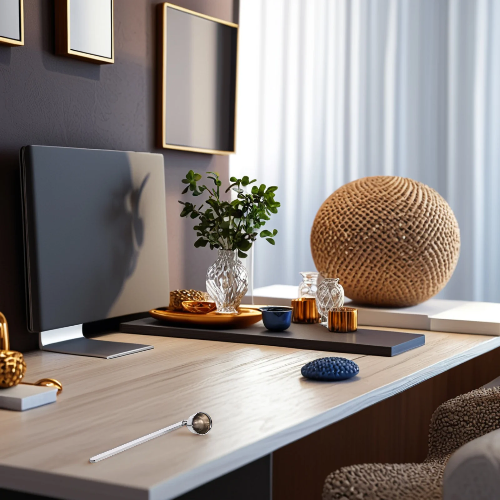 

Stainless Steel Retro Snuffer Classic Design Safe Use Extinguisher Long Handle Snuffer Tool for All Candles