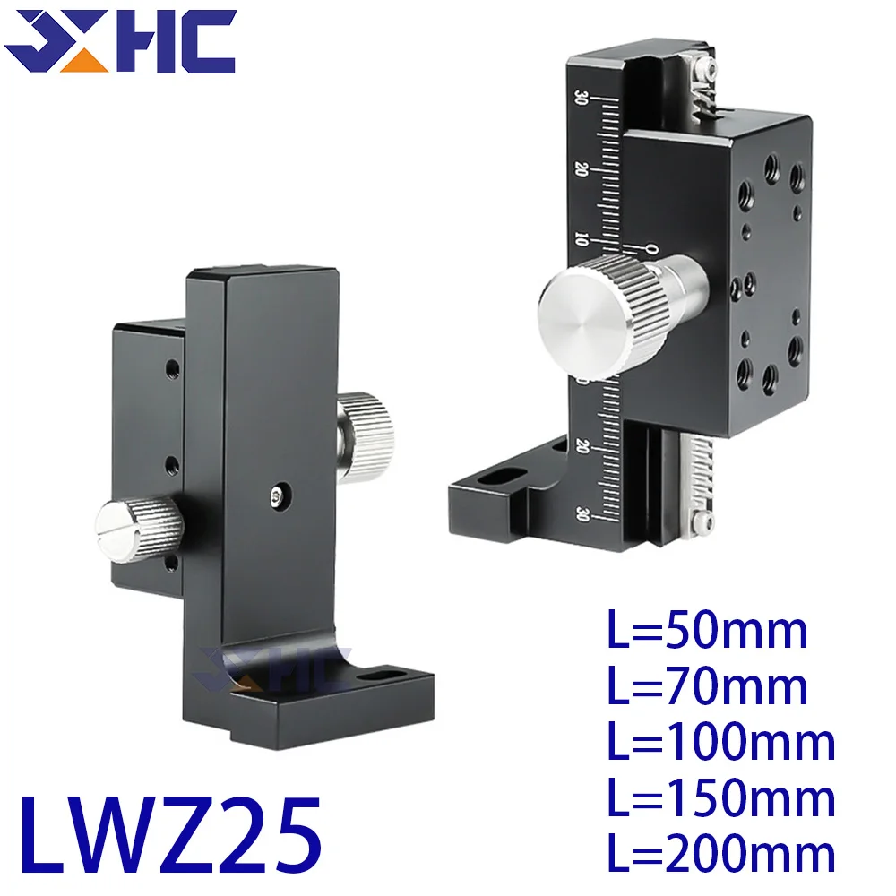 

Z Axis LWZ25 L=50-200mm Dovetail groove Trimming Slide Long Stroke Table Sliding Stage Manual Displacement Platform