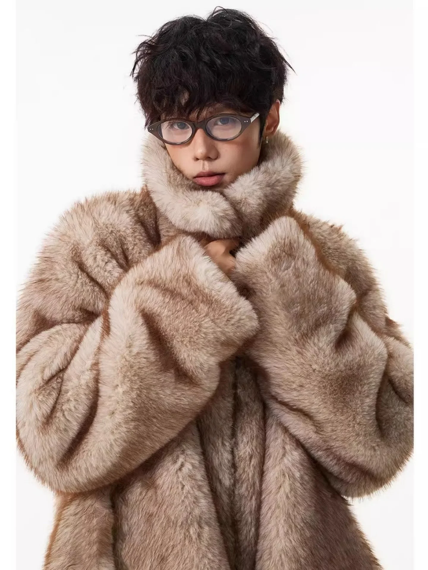 

American Sle Double-Sided Wear Thiened Cotton Jaet Men's Winter Warm Loose Couple Cotton Coat CleanFit Long Sve Zipper