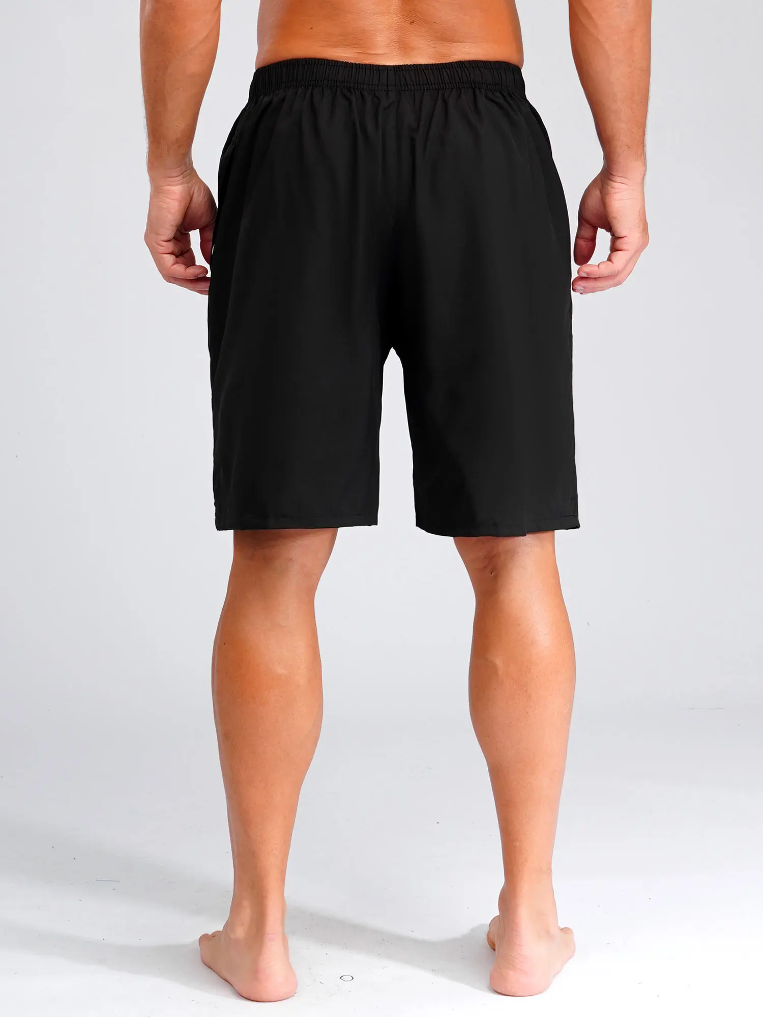 Mens Fifth Pants Sports Shorts with Zipper Pockets for Male Breathable Workout Training Quick-Drying Athletic Shorts Sportswear