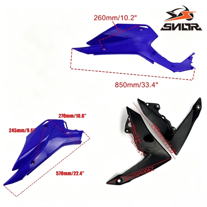 SNOR Dirt Pit Bike Fairing Shell Seat Fuel Tank Cowl ABS Plastic Body Panel For Honda CRF110 2013 Off‑Road view 4