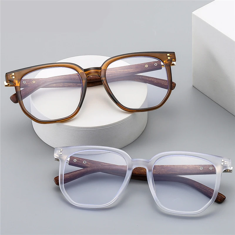 YOOSKE Square Anti Blue Light Glasses Women Gradient Square Computer Eyeglasses Frames for Men Brand Optical Frame Diopter