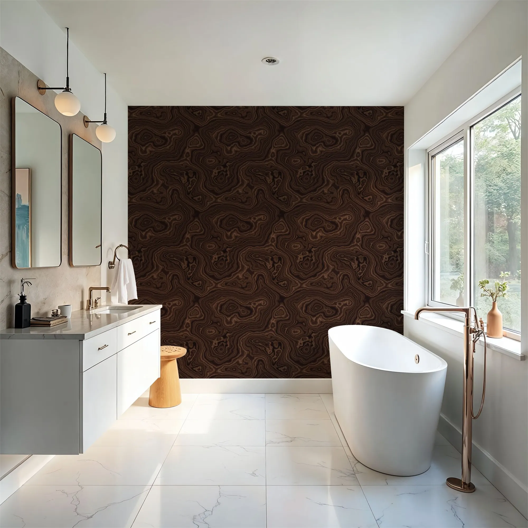Root Wood Red Oak Custom Wallpaper Wall Mural for Living Room