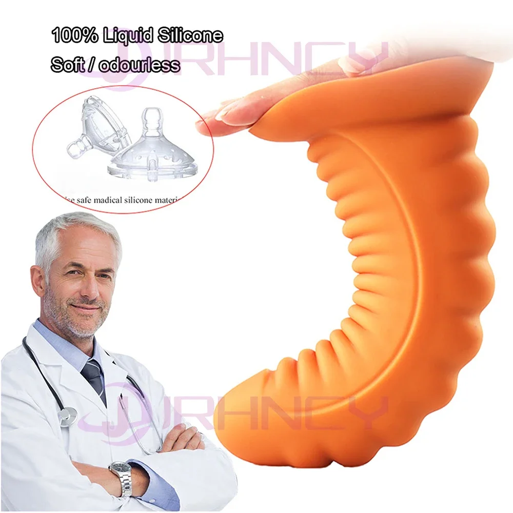 Tapón Anal enorme de 6-10cm, tapón Anal grande de silicona líquida suave, Juguetes sexuales para mujeres, consoladores anales, punto G, masaje de próstata, Fisting Butplug