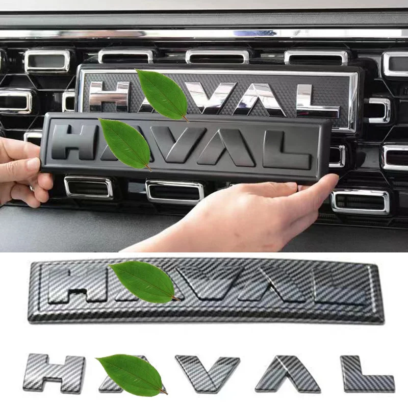 

Front Grille Hood Logo Stickers For Haval badge H6 PHEV 2023 Front Rear Trunk Steering Emblem Paste Car Accessories