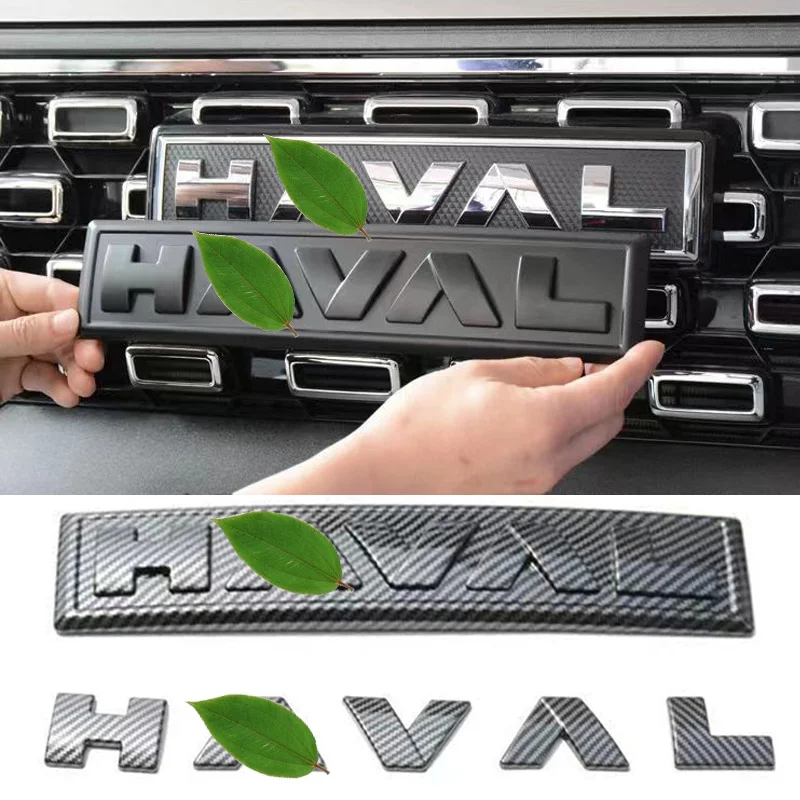 Front Grille Hood Logo Stickers For Haval badge H6 PHEV 2023 Front Rear Trunk Steering Emblem Paste Car Accessories