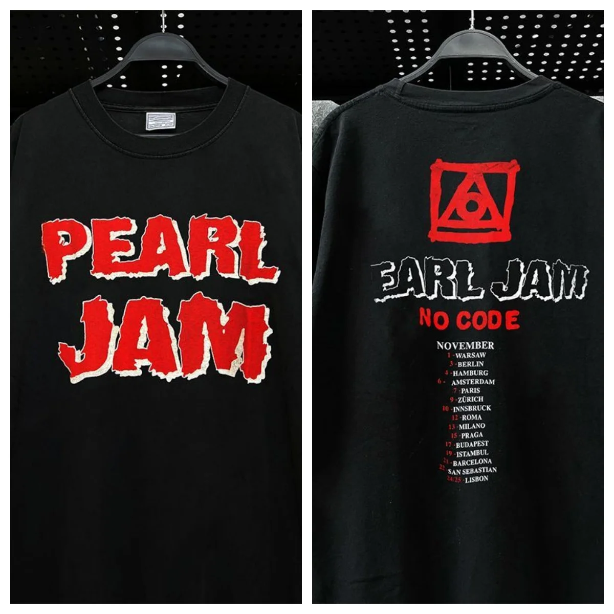 

Футболка Pearl Jam Band À Manches Courtes En Coton Imprimé Lettre De Base De La Côte Ouest De La Marque Tendance Hip Hop América