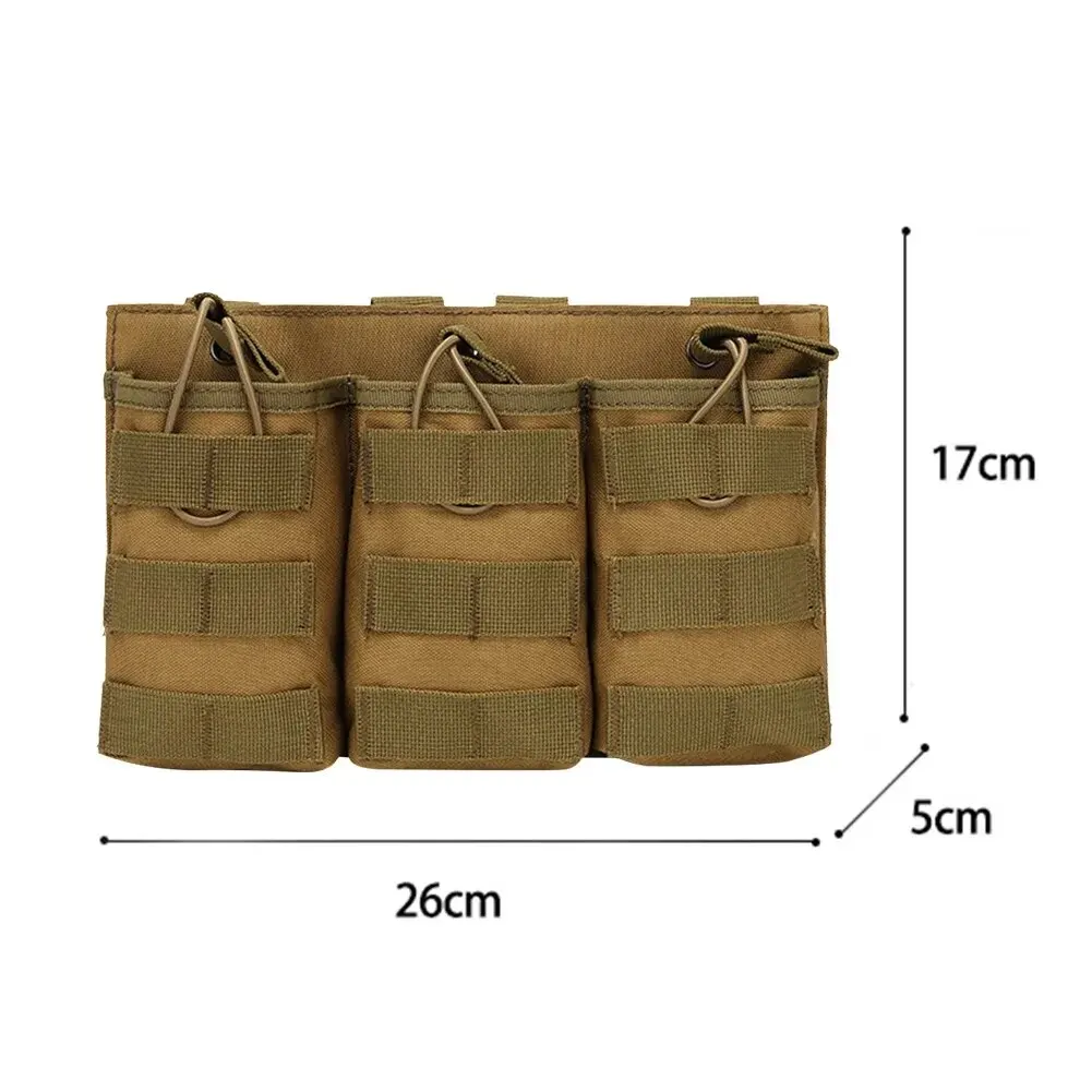 Tactical Triple Molle Magazine Pouches Airsoft AK 7.62 5.56mm M4 AR 15 Rifle Mag Bag Hunting Accessories