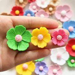 10pcs Mini Kawaii Flower Resin Flat Back Cabochons Scrapbook Diy Party Hairpin Accessories Home Decoration Craft
