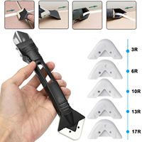 Silicone Scraper Glue Remover Knife Angle Beauty Crevice Spatula Tool Grout Scraper Kit 5in1 Multifunction Coner Caulking Tool