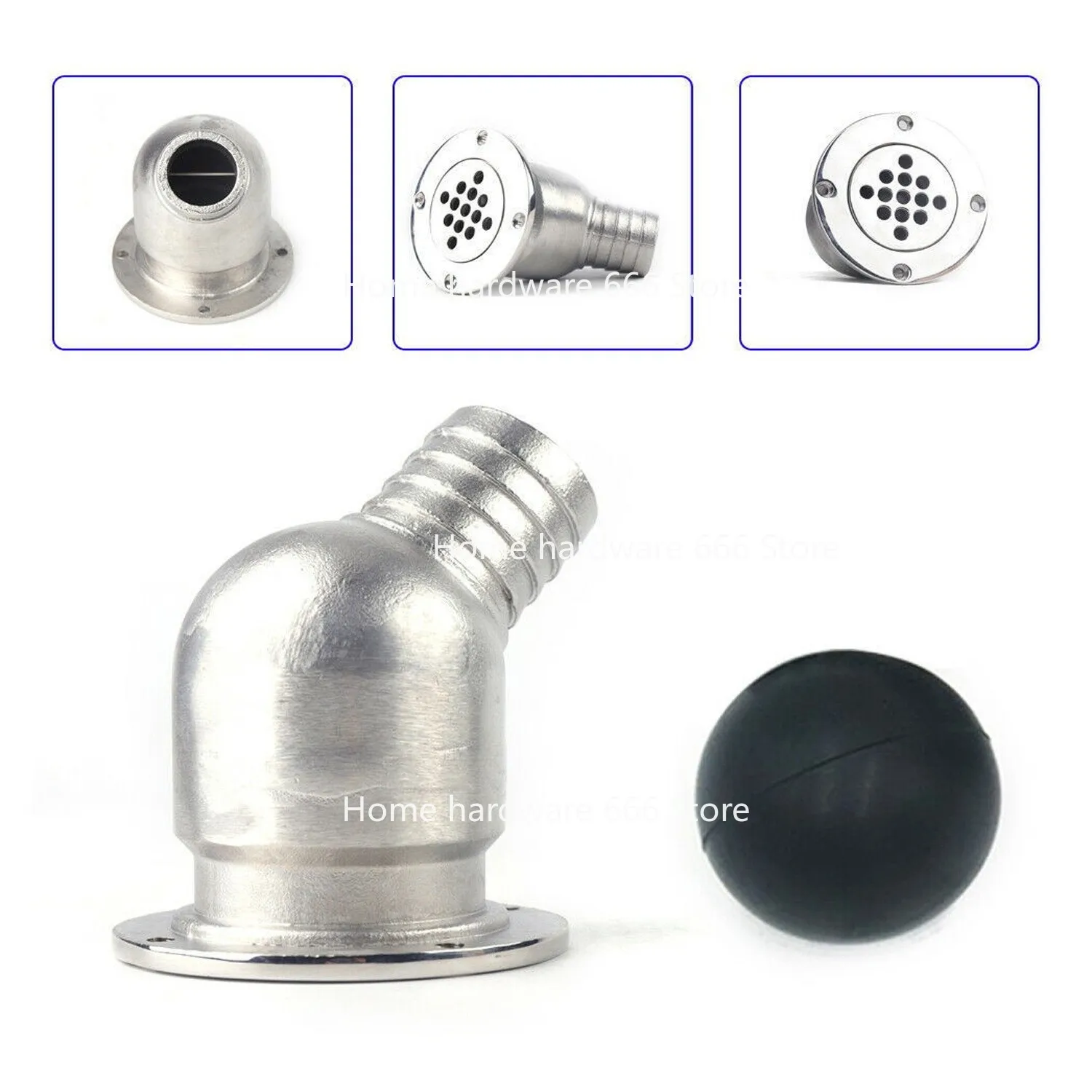 

316 Stainless Steel Elbow Water Outlet, Float Floor Drain, Anti-backflow Leakage, Marine Yacht Hardware Accessories