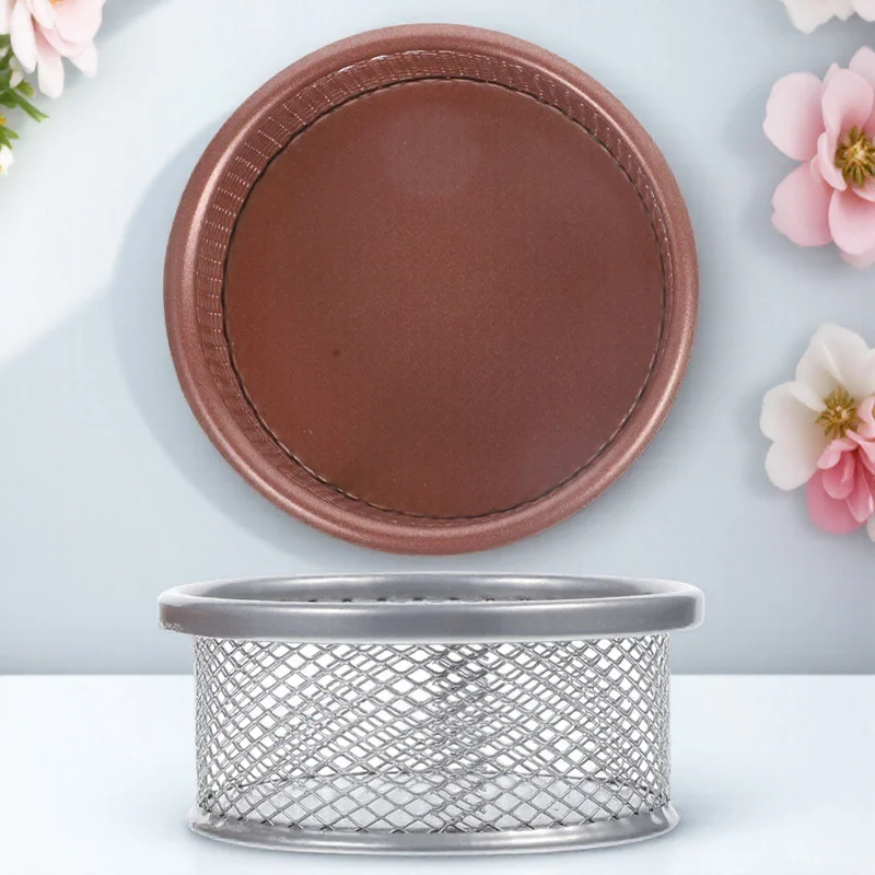 

2pcs Metal Paperclip Holder Desktop Mesh Organizer For Office Supplies Storage Basket Sundries Container Desk Accessories