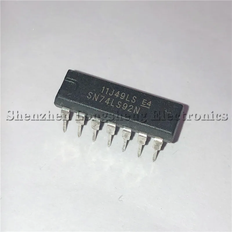 

10PCS/LOT NEW 74LS92 SN74LS92N DIP-14 4-bit binary counter chip In Stock