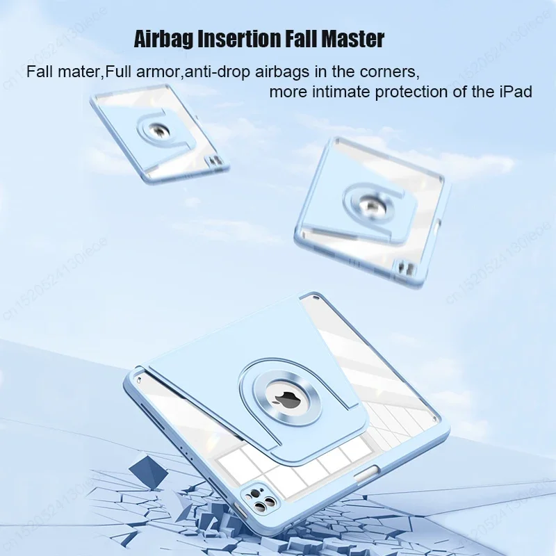 حافظة لجهاز iPad Air Pro 11 12.9 13 بوصة 2024 غطاء مغناطيسي قابل للفصل iPad Air 5th 4th 10.9 10th 10.2 9 9th 8th Generation Funda